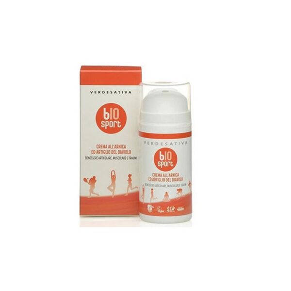 Crema BIO SPORT Arnica. Artiglio del Diavolo. Canapa  per traumi dopo-sport 100ml – Verdesativa