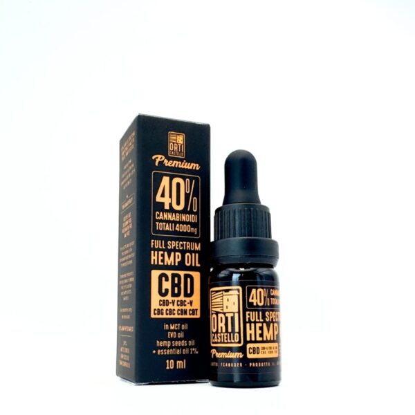 Orti Catello – Olio CBD Full Spectrum 60% Premium | 4000mg Cannabinoidi Totali in Olio MCT